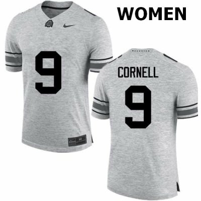 NCAA Ohio State Buckeyes Women's #9 Jashon Cornell Gray Nike Football College Jersey ONG4345HQ